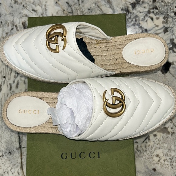 EUC Gucci Calfskin Matelasse GG Marmont Espadrille - Picture 3 of 5